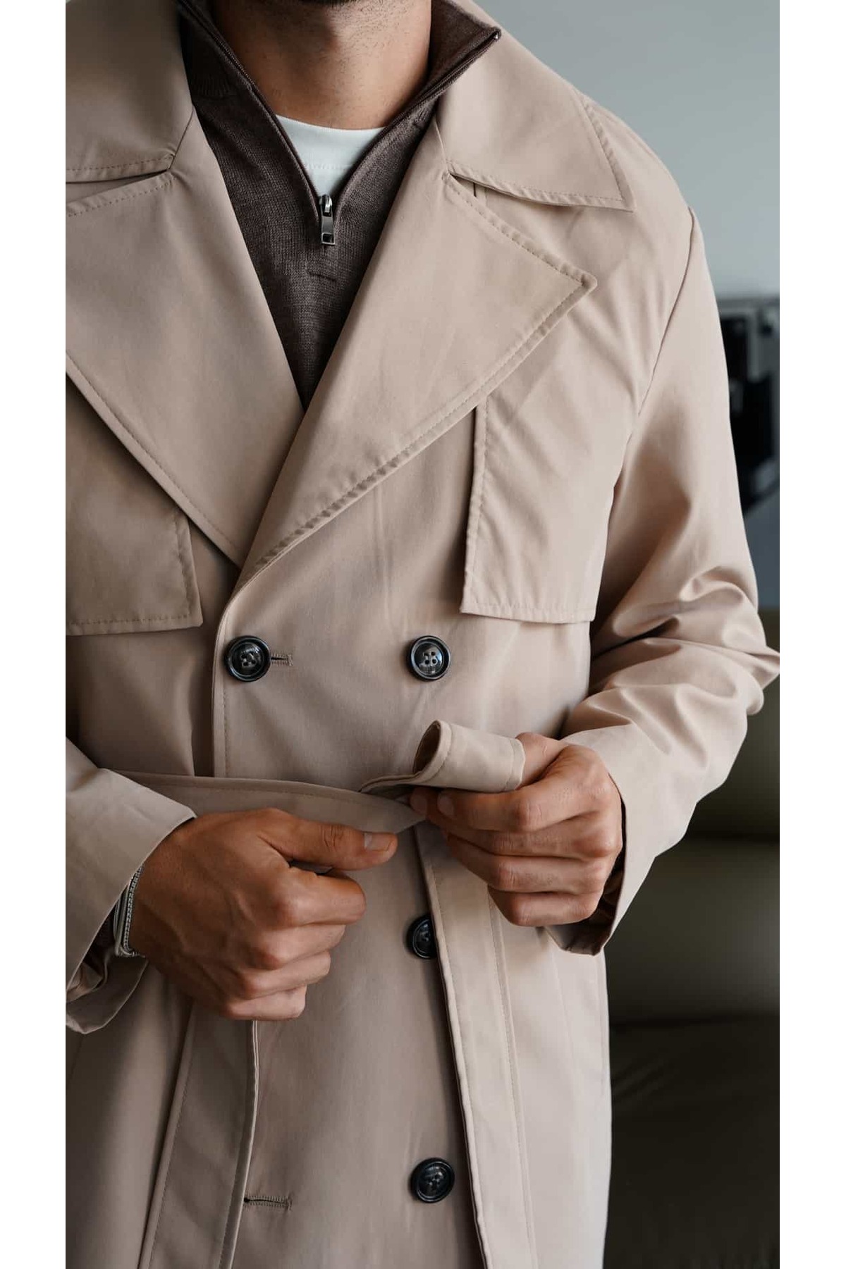 Atelier Old Money  Classic Belted Trench Coat FW5823