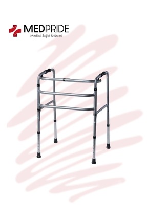 MedPride Hareketli Katlanır Hasta Yaşlı Yürüteci Wolker Walker - Demir Profil