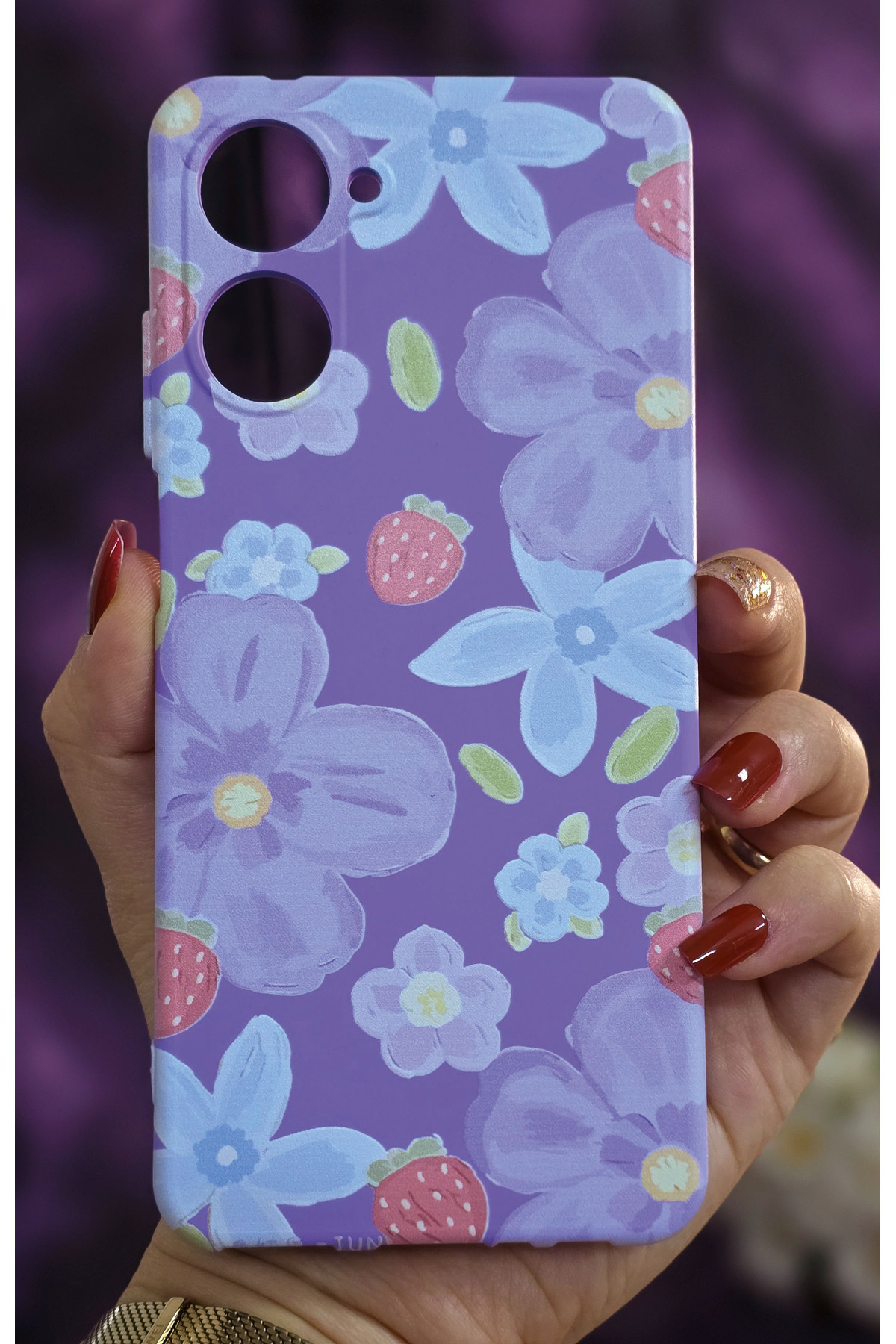 Realme 10 4G Compatible Printed Silicone Lilac Case