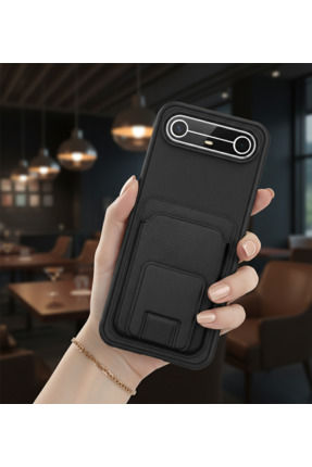 TechTrove Tecno Spark Slim 5G İçin Uyumlu TPU Korumalı Kart Bölmeli Deri Doku...