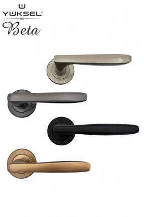 Yüksel BETA İtalyan Oval Rozetli Antrasit Oda Kapı Kolu ÇİFT YÖN TAKIM