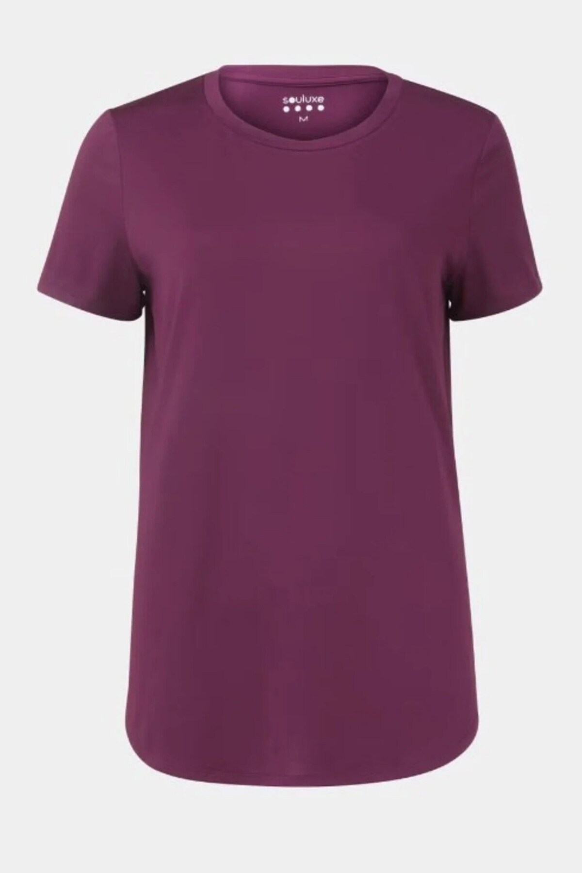 Kübra Tekstil Kadın Bordo Sporcu Tişörtü Nefes Alabilir Hızlı Kuruyan Rahat Kesim Fitness Yoga Tişört-Tshirt görsel 8