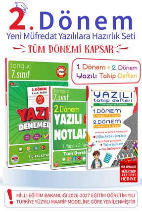 Tonguç Yayınları 7. Sınıf 2. Dönem Tüm Dersler Yazılı Denemeleri & Notları | ...