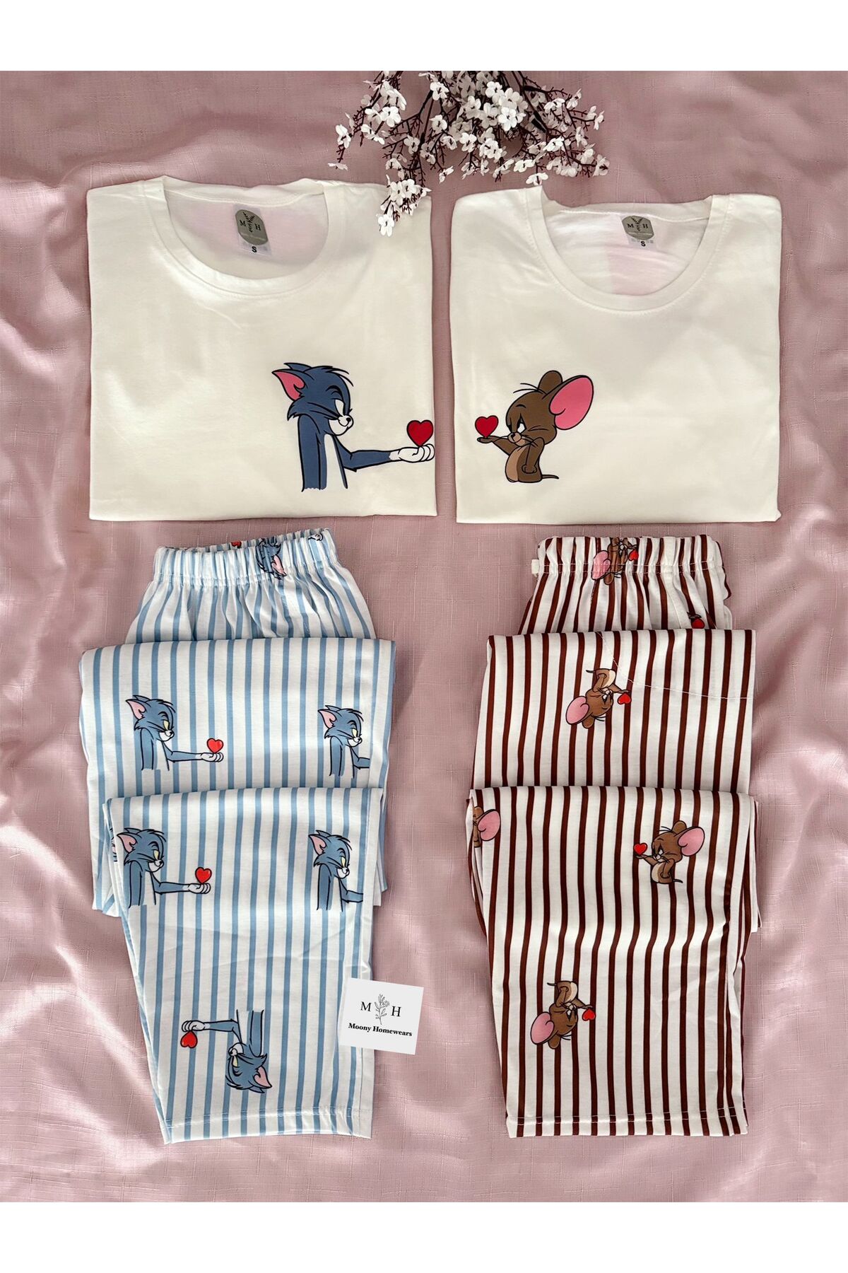 MH Moony Homewears ŽENSKA pidžama sa jednim mišem (ženska pidžama za par)