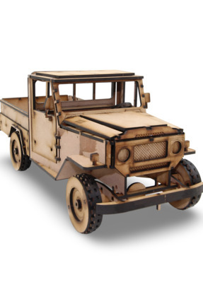ALGWOOD Ahşap Off-Road Pickup Maketi 135 Parça – Detaylı Arazi Aracı Modeli -...