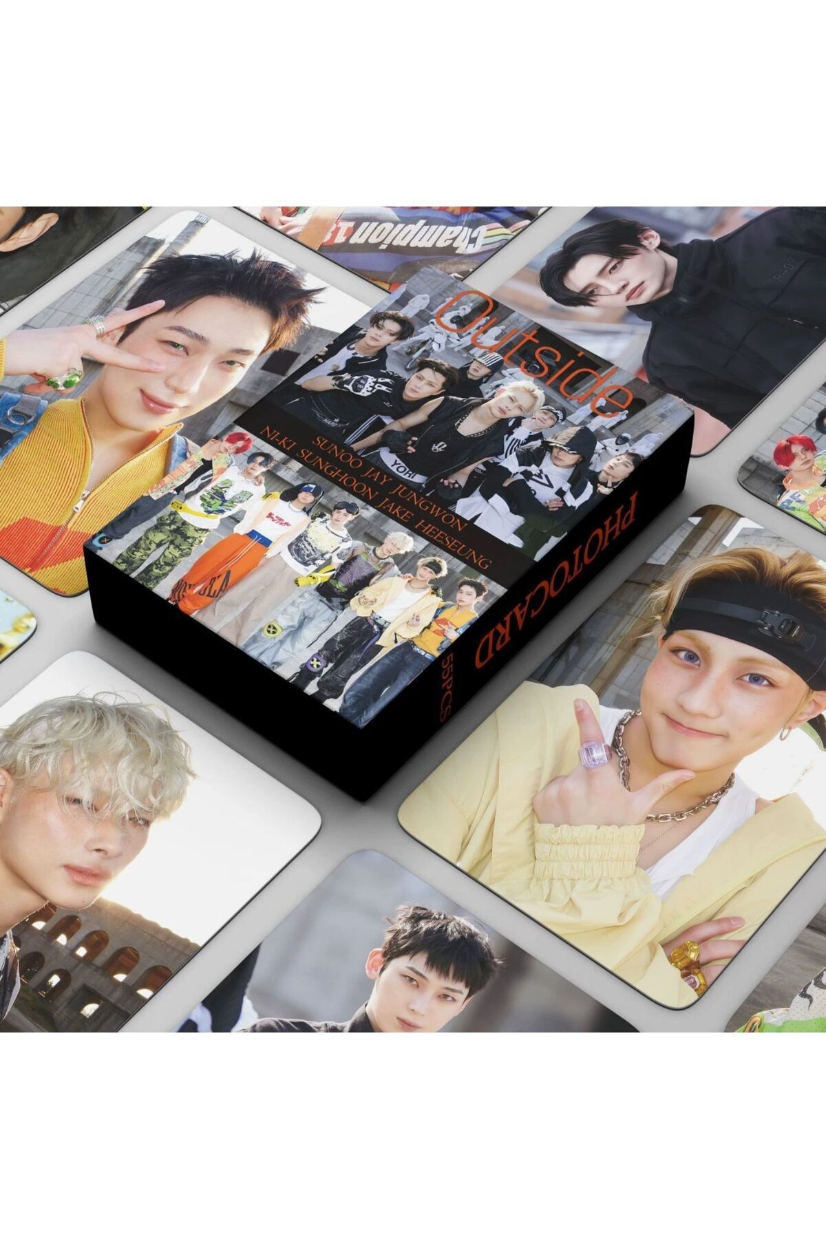 ENHYPEN ヒスン ワルツ ライブ LA ロサンゼルス US 限定 トレカ Kpop Dünyasi ENHYPEN '' Outside '' Çift Yön Baskılı Lomo Card Seti