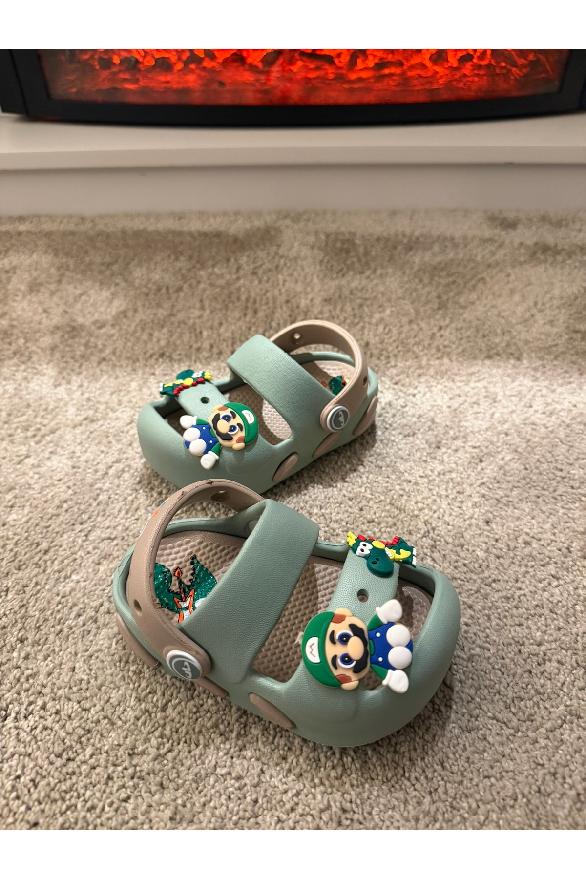Akınal Bella Erkek Bebek Sandalet Terlik Ultra Yumuşak Esnek Kaymaz Taban Figürlü Yazlık Model fotoğrafı 6 (önizleme)
