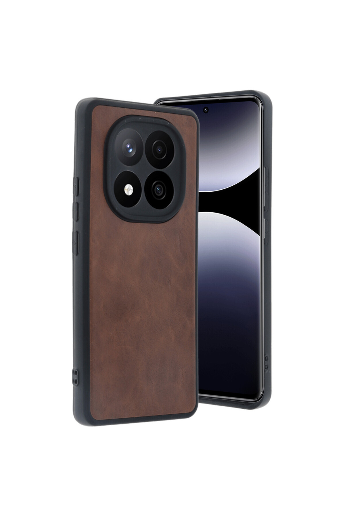 Redmi Note 14 Pro 5G & Poco X7 Case Camera Protected Faux Leather Interlocking Cover