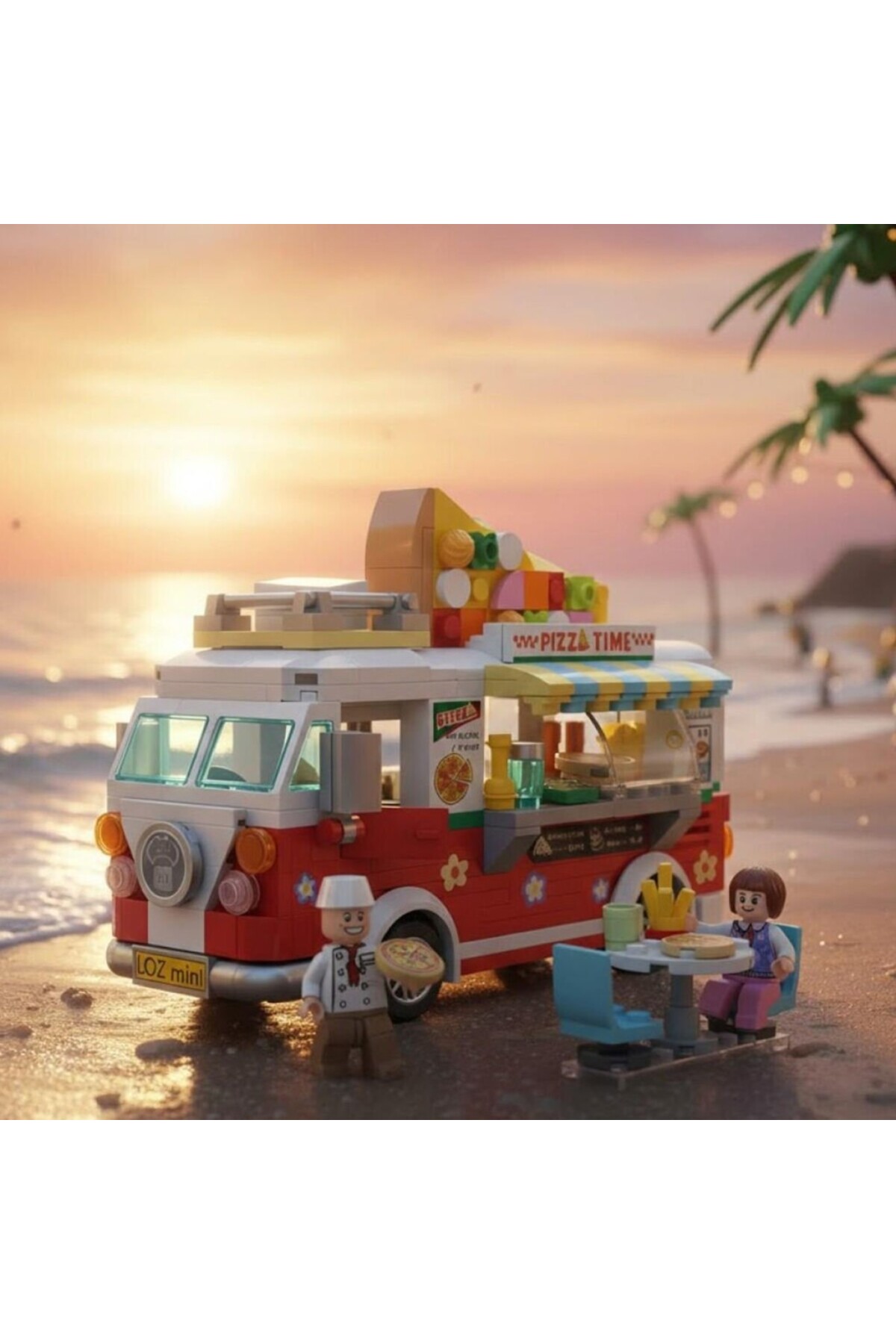 NW NessiWorld LZ1739 LOZ PİZZA ARABASI BLOCK OYUNCAK 493 PARÇA fotoğrafı 2 (önizleme)