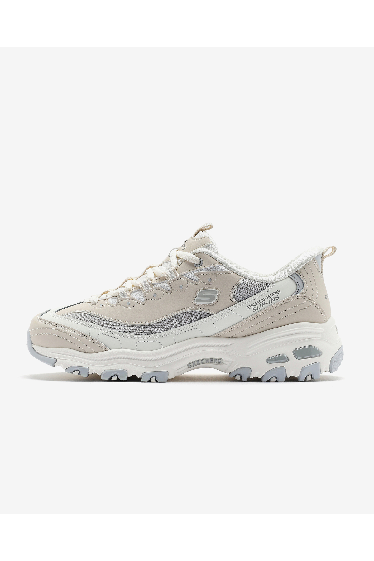 Skechers D'lites - SMOOTH NOSTALGIA Kadın Natürel/Gri Sneakers 150537 NTGY