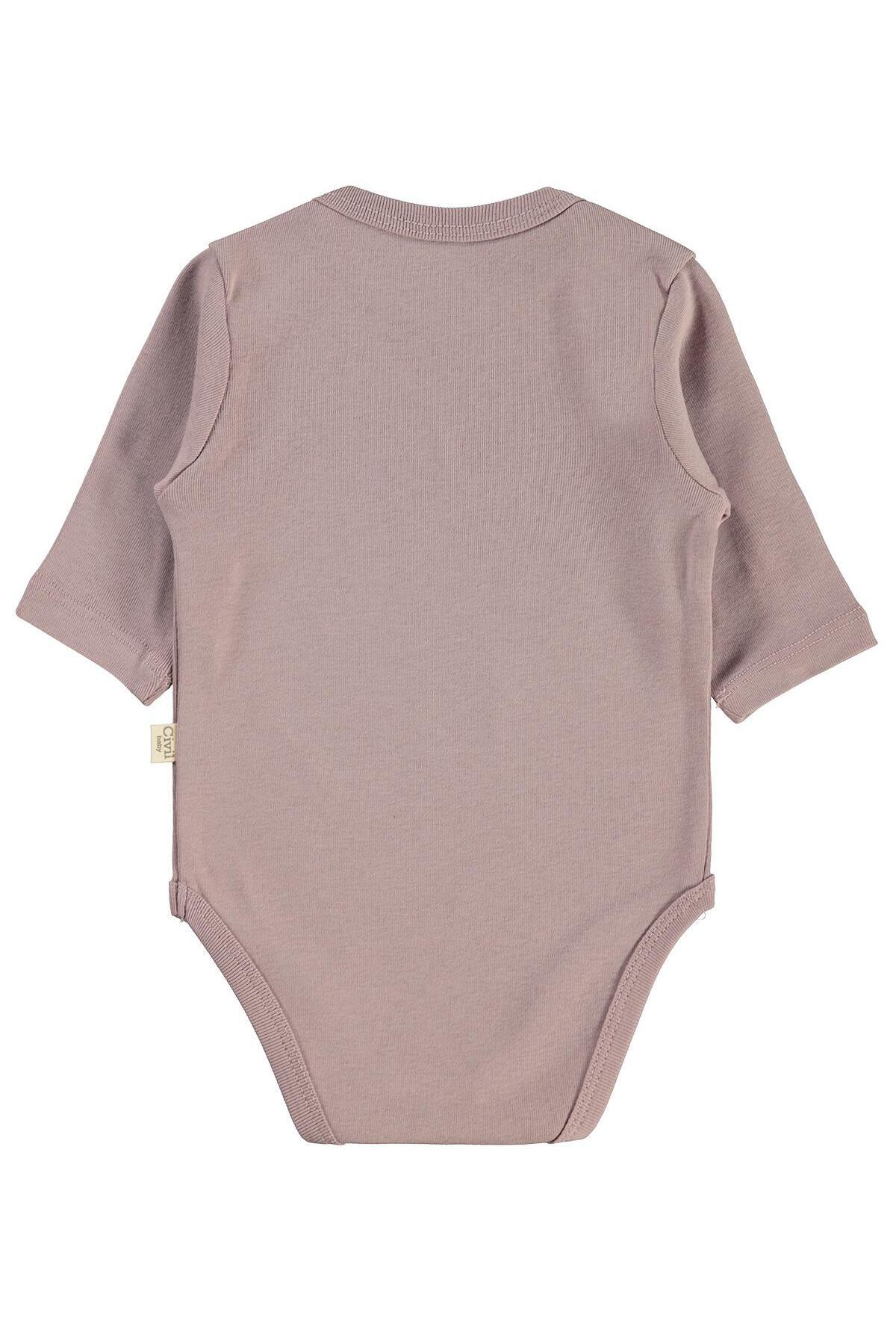 Civil Baby Ayıcık Empirmeli 3 Lü 0-36 Ay Çıtçıtlı Badi - Bej fotoğrafı 4 (önizleme)