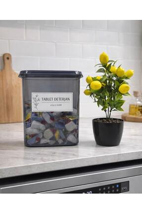 AY&ÇA HOME Etiketli 3.1 lt Plastik Bulaşık Deterjanı Tablet Saklama Kabı