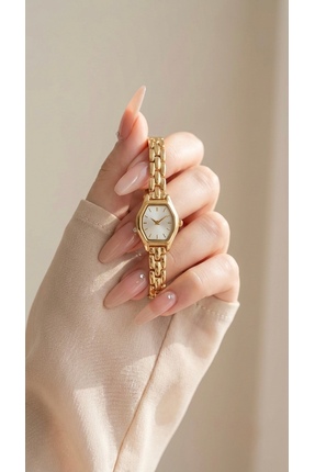 KLISHE Butik Kadın Çelik Saat Gold Renk Vintage Old Money | Vintage Minimal Z...