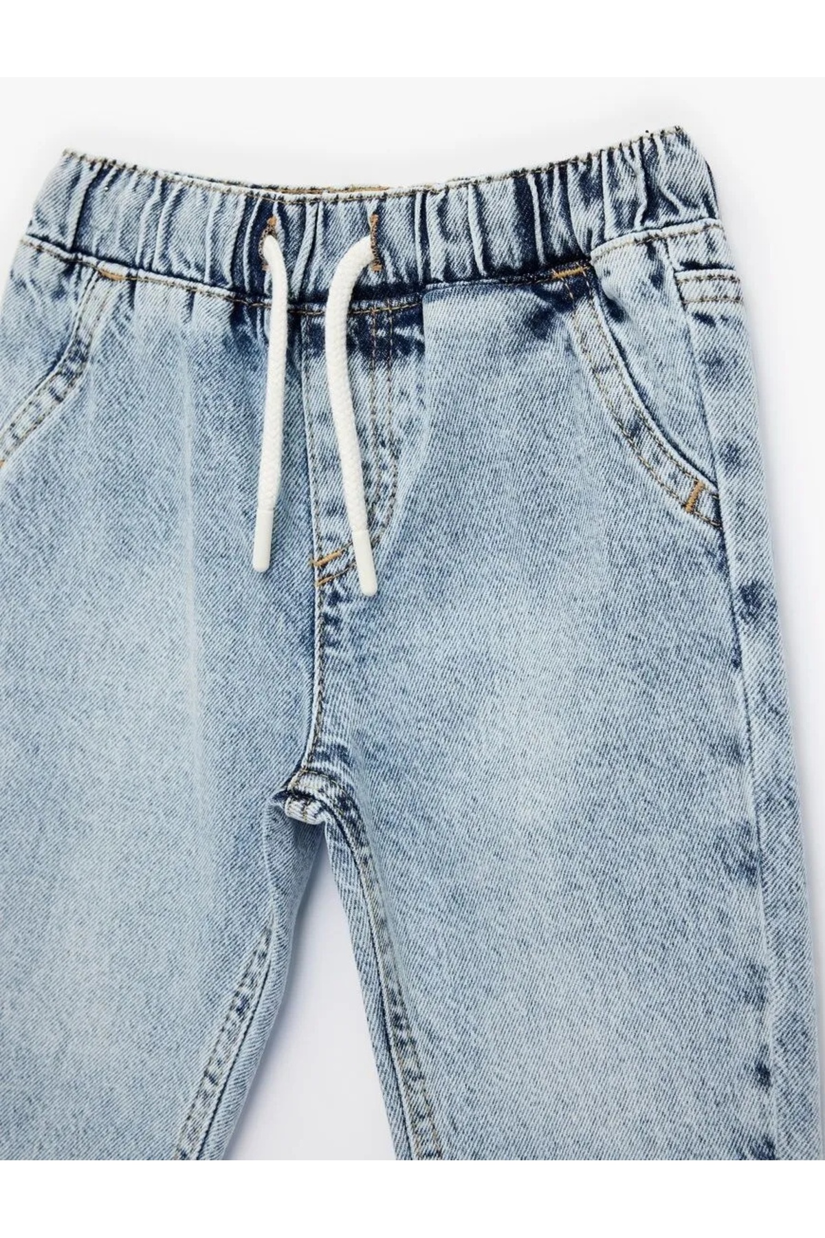 Koton Jogger indigo Erkek Bebek Jean Pantolon 6SMB40003TD fotoğrafı 5 (önizleme)