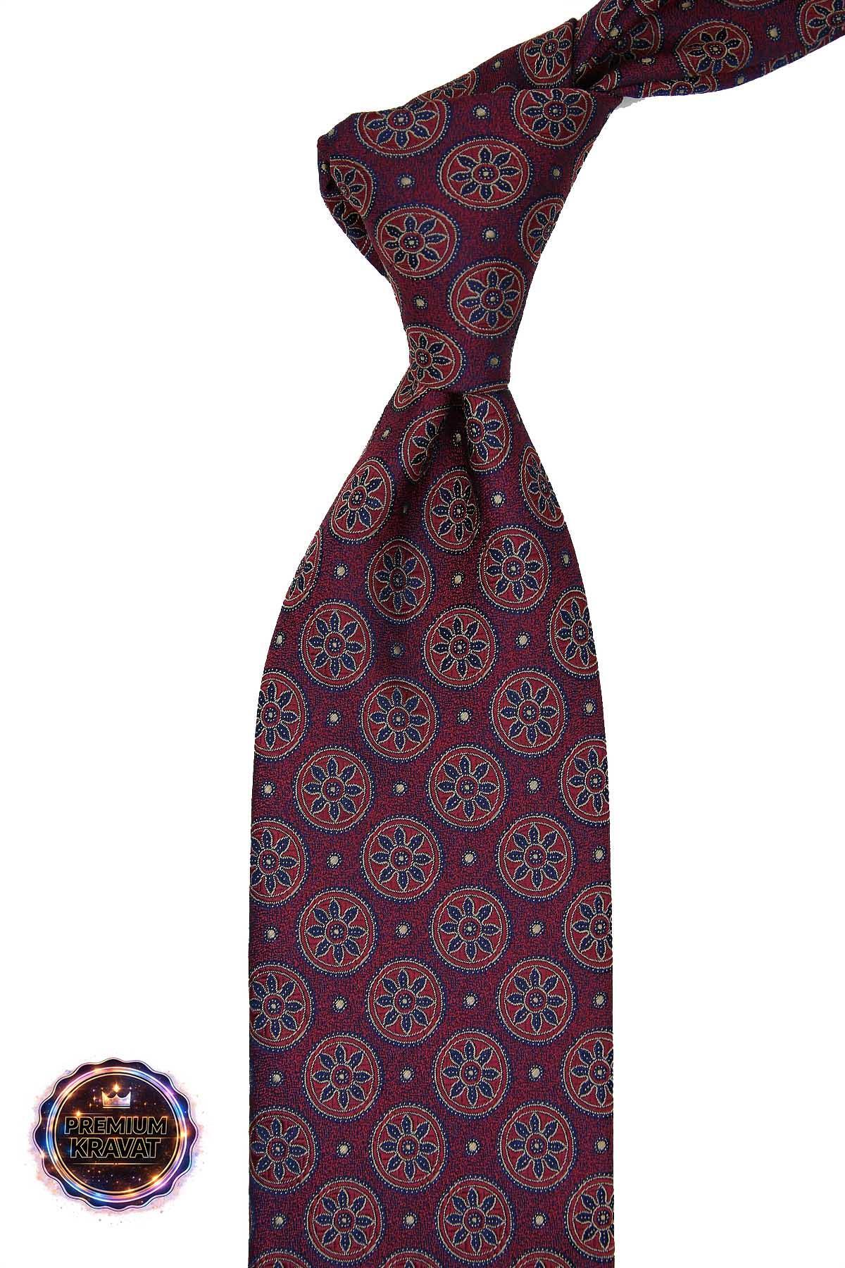 Kravatkolik Bordo Motif Kravat görsel 4