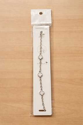 FASHION Paslanmaz Çelik Siyah Yonca Figürlü Kadın Bileklik