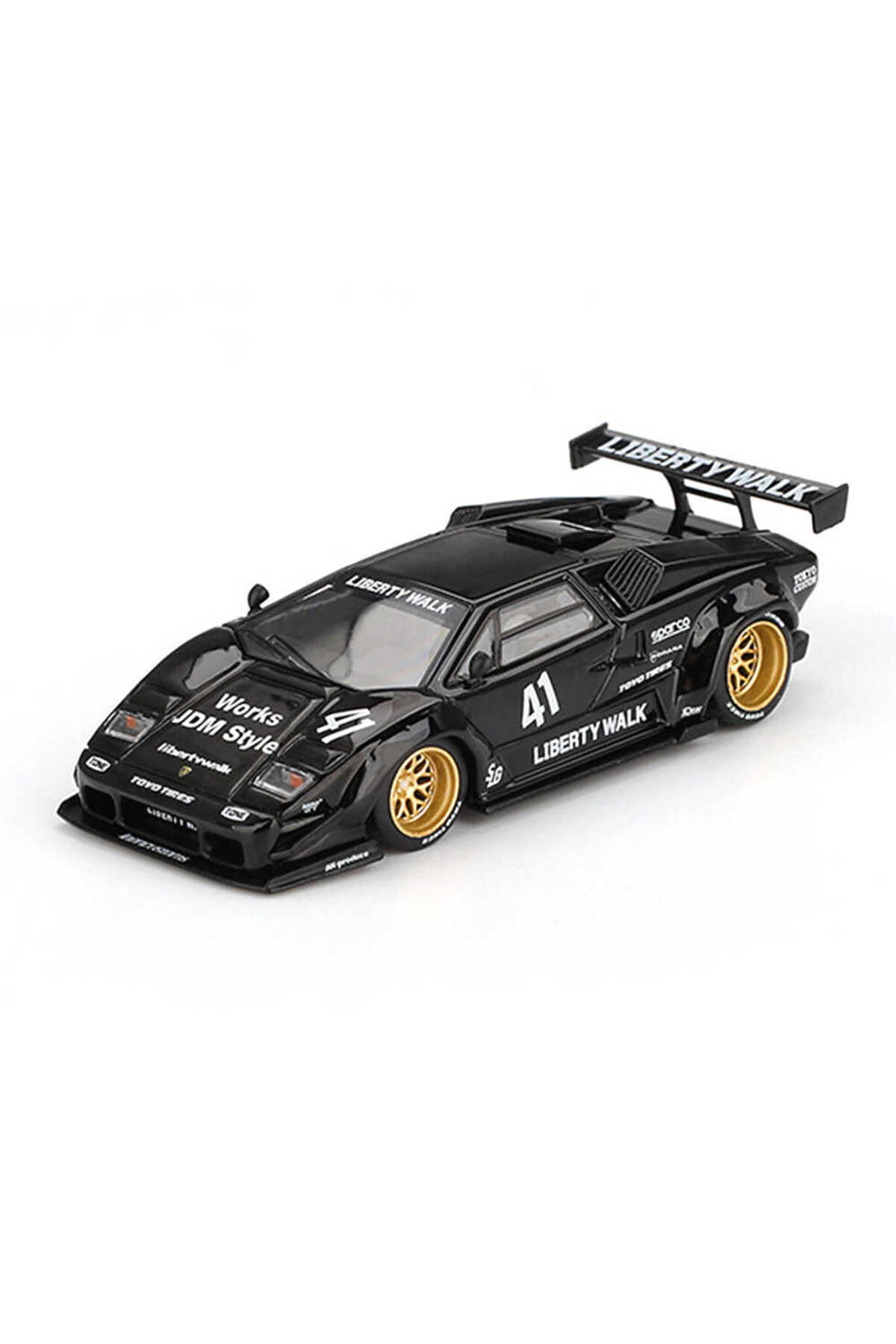 mini gt 1081 1/64 Lamborghini Countach LB-WORKS Black - Blister