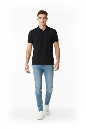 Astra Plus Uniseks Çocuk Siyah Renk Kısa Kol Polo Yaka Tişört Günlük ve Okul ...