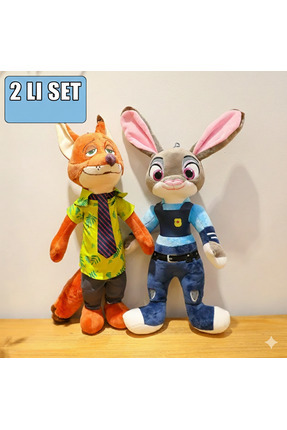 TrendTopic Nick ve Judy Peluş Oyuncak 2 li Set Kıyafetler Dahil