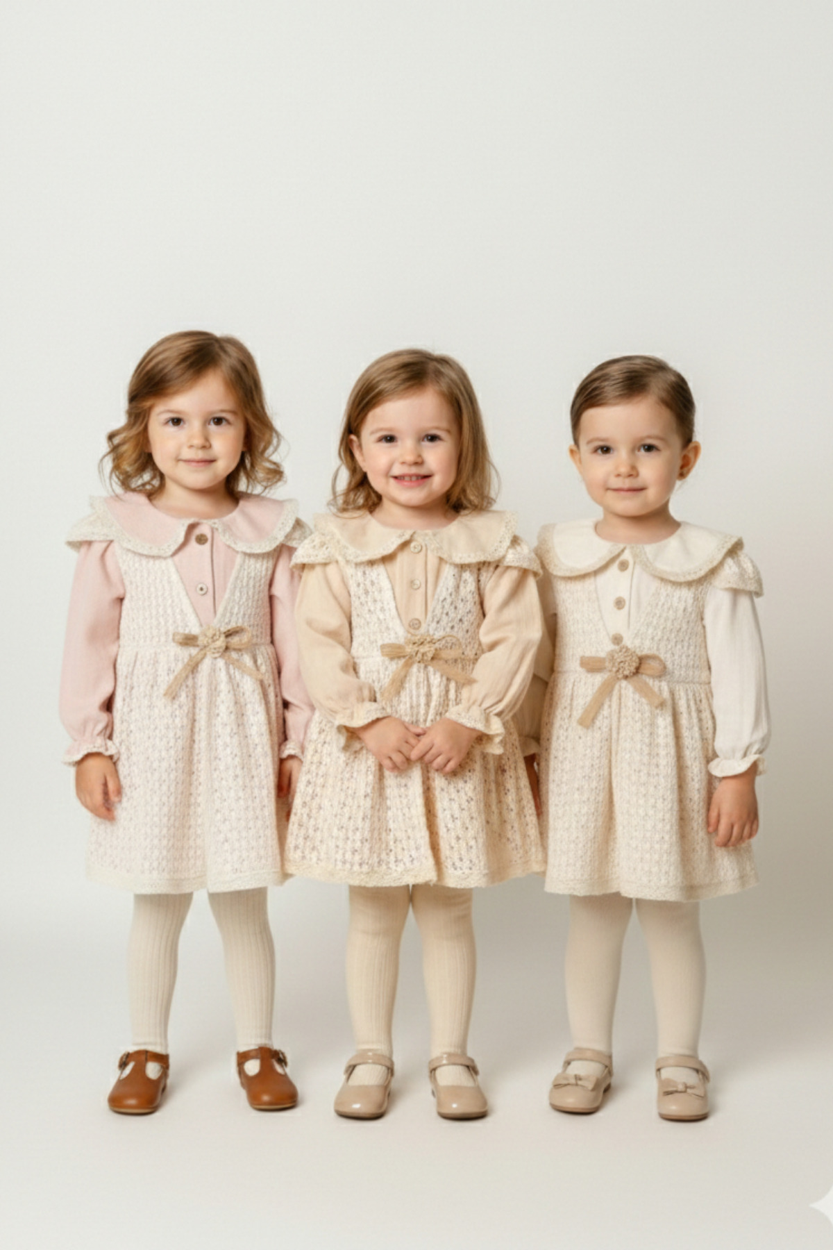 Bebezade Kız Bebek Viola Dantel Jileli Fırfır Yakalı Müslin Elbise fotoğrafı 6 (önizleme)