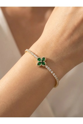 FLORA ATELİER CHARLOTTE BİLEKLİK. RODYUM KAPLAMA. AYARLANABİLİR