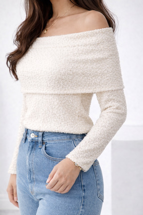 arslan triko Madonna Yaka Triko Bluz Kadın