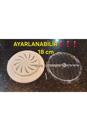 AURA CONCEPTS Ayarlanabilir Plastik Yuvarlak Banyo ve Mutfak Doğalgaz Havalan...
