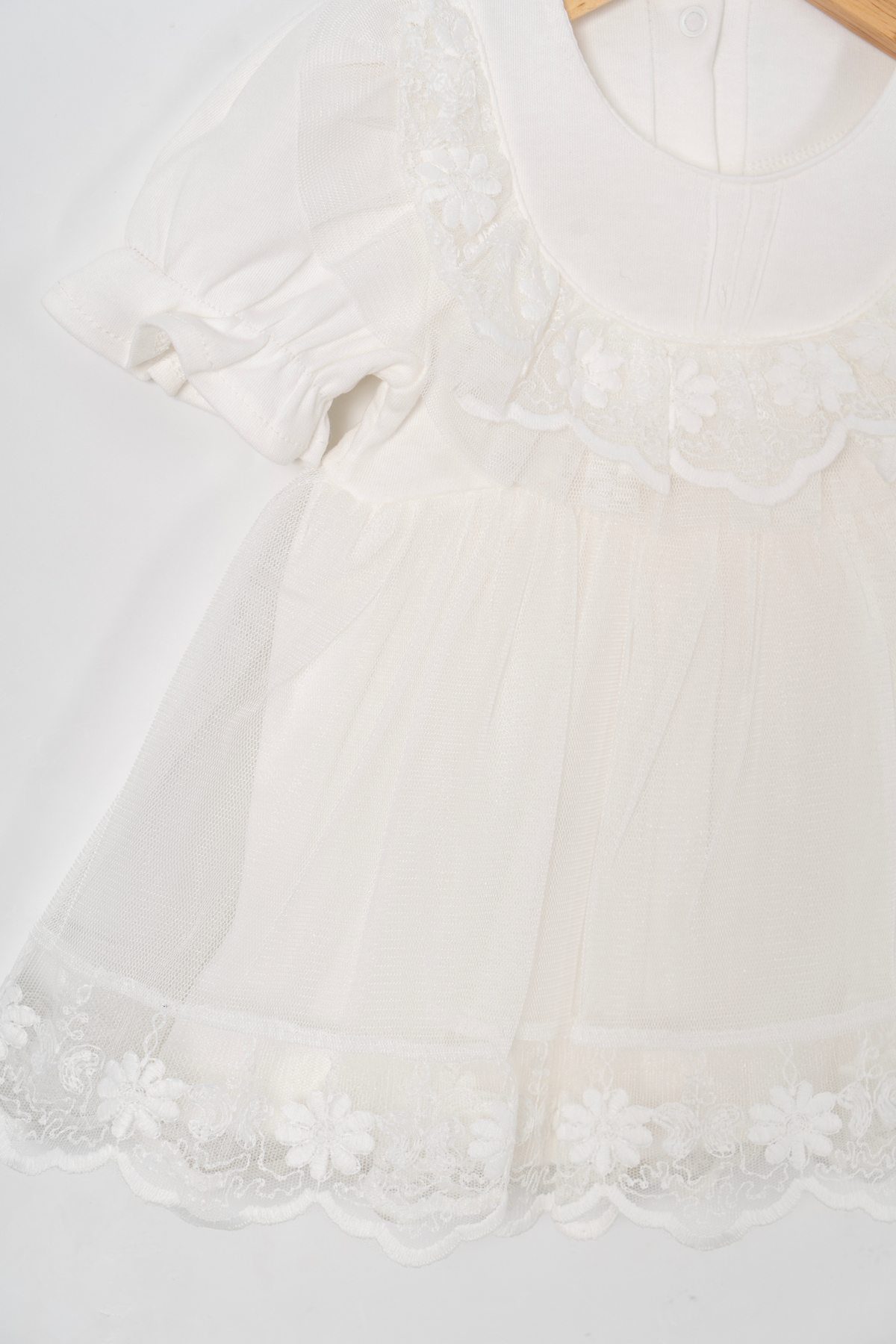 Miniday Baby Kız Bebek Mevlütlük Elbise Yazlık Bandanalı Dantelli Yeni Doğan Hastane Çıkışı Gelinlik Abiye 4010 fotoğrafı 4 (önizleme)