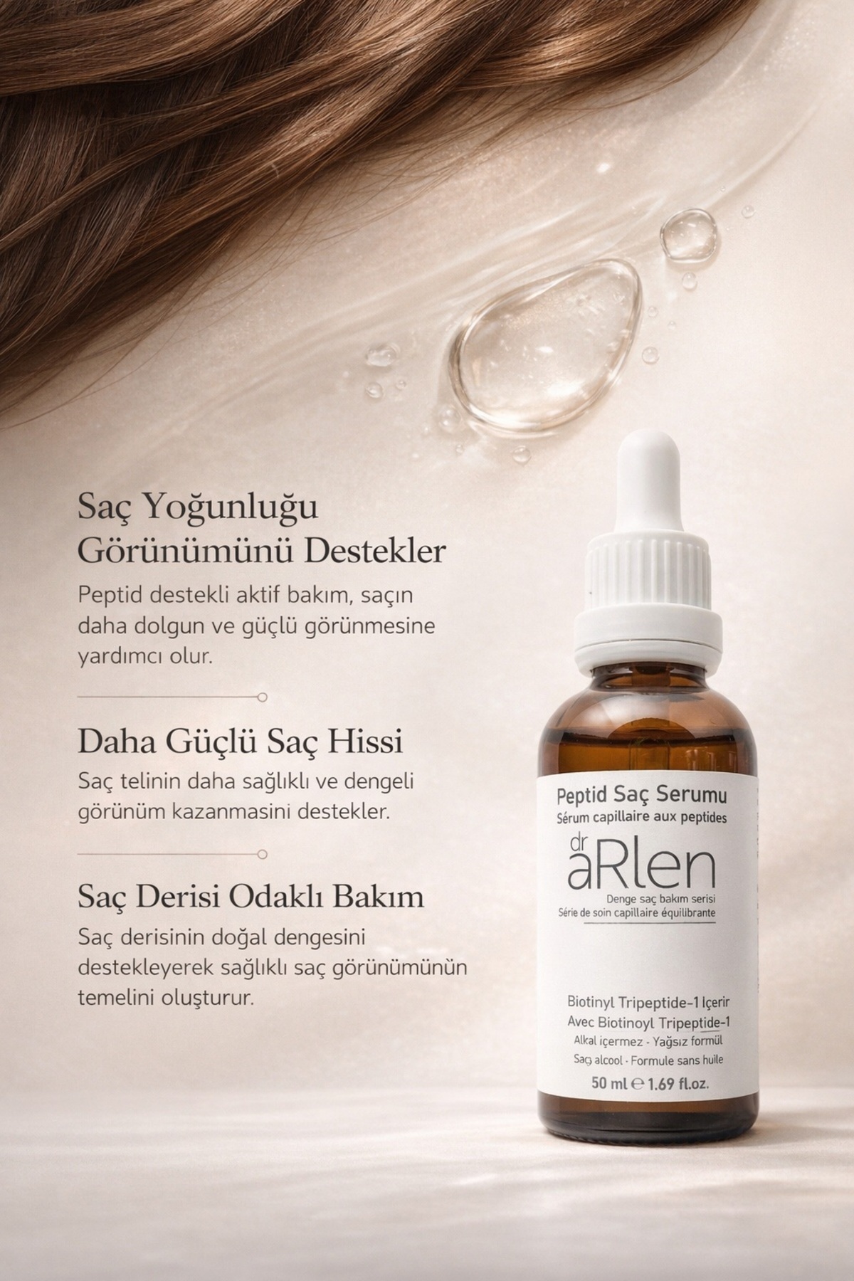 dr Denge Serisi - Peptid Saç Serumu 50 ml — 2543S — تصویر 5 از 8