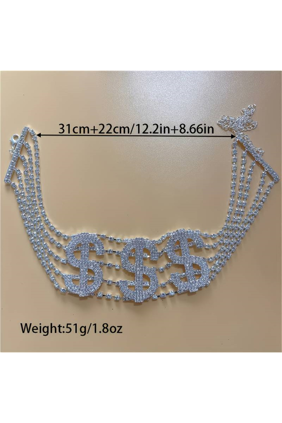 Dolar Sembollü Boyun Aksesuarı, Dolar Kolye, Dolar Choker