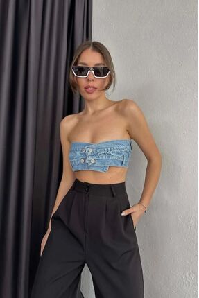 efstyle düğmeli ayarlanabilir denim korse kemer veya büstiyer