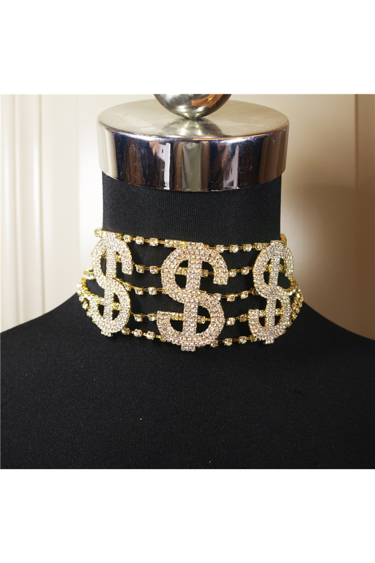Dolar Sembollü Boyun Aksesuarı, Dolar Kolye, Dolar Choker