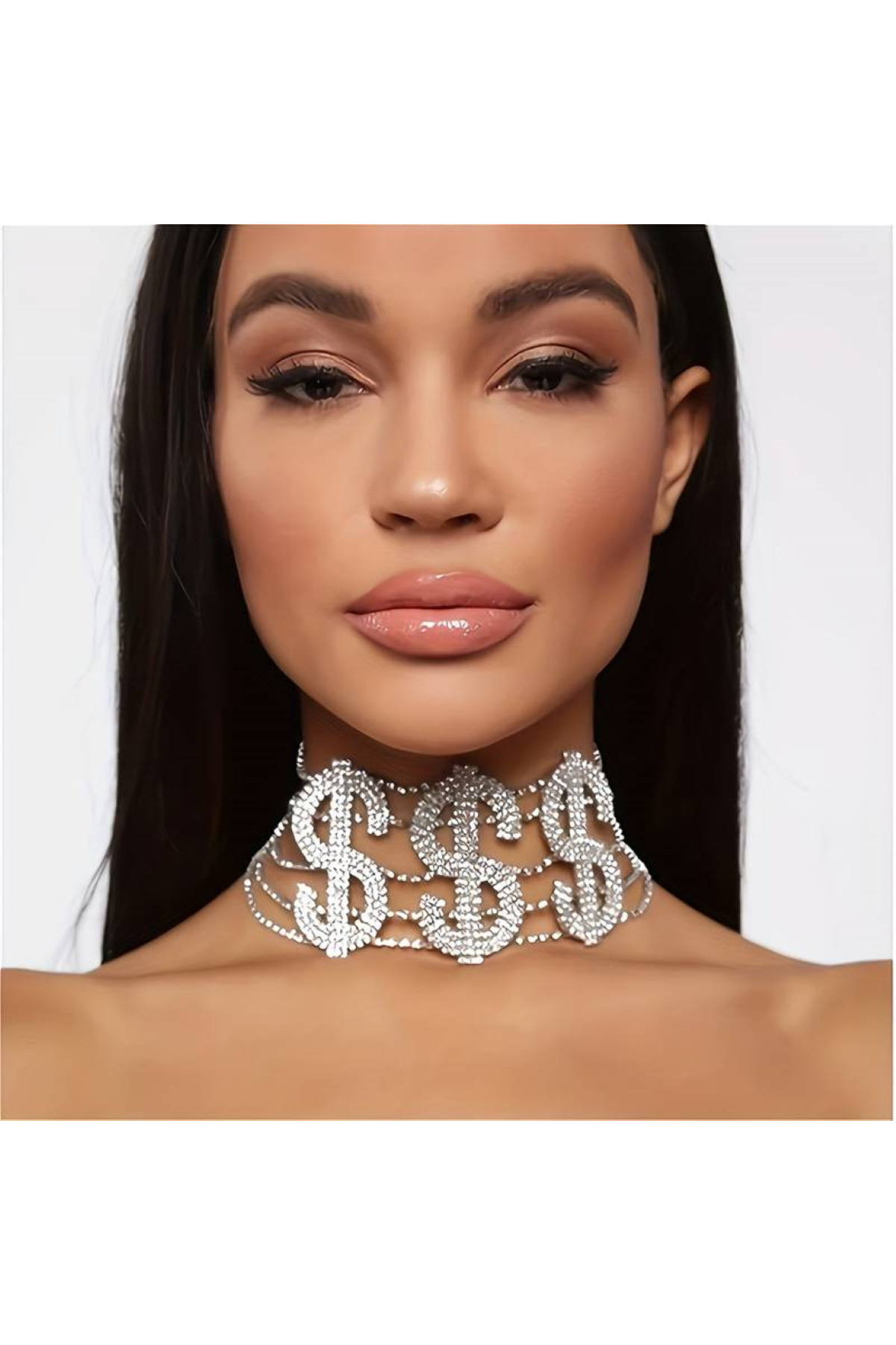 Dolar Sembollü Boyun Aksesuarı, Dolar Kolye, Dolar Choker
