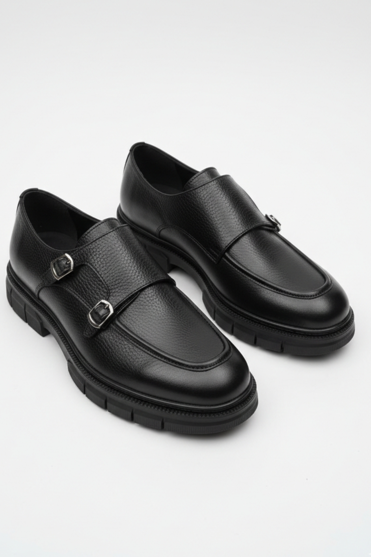 LUSIVE  Hakiki Deri Siyah Bağcıksız Rahat Erkek Klasik Ayakkabı LUASS28AL0049 - Görsel 4