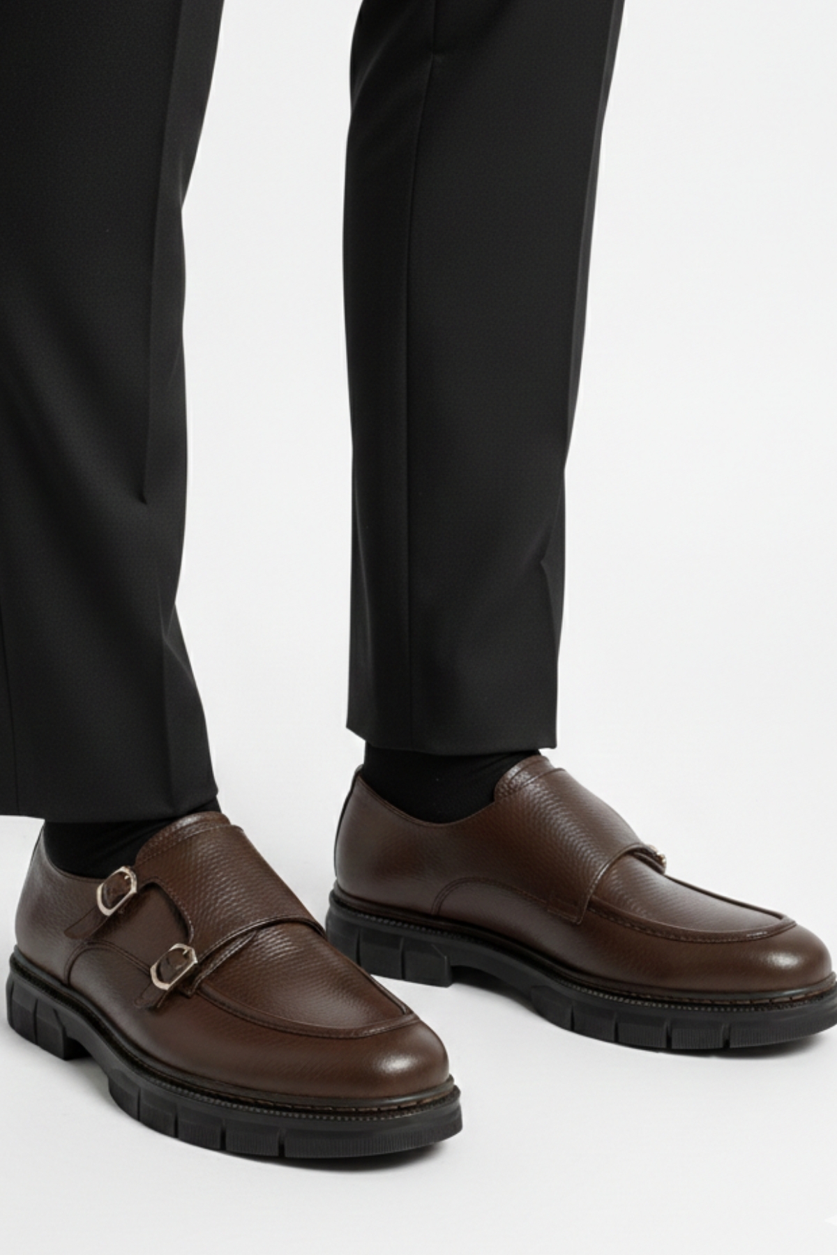 LUSIVE  Hakiki Deri Kahverengi Bağcıksız Rahat Erkek Klasik Ayakkabı LUASS28AL0049 - Görsel 6