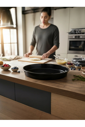 MyBru Emaye Yuvarlak Fırın Tepsisi 32 x 4.5 Cm