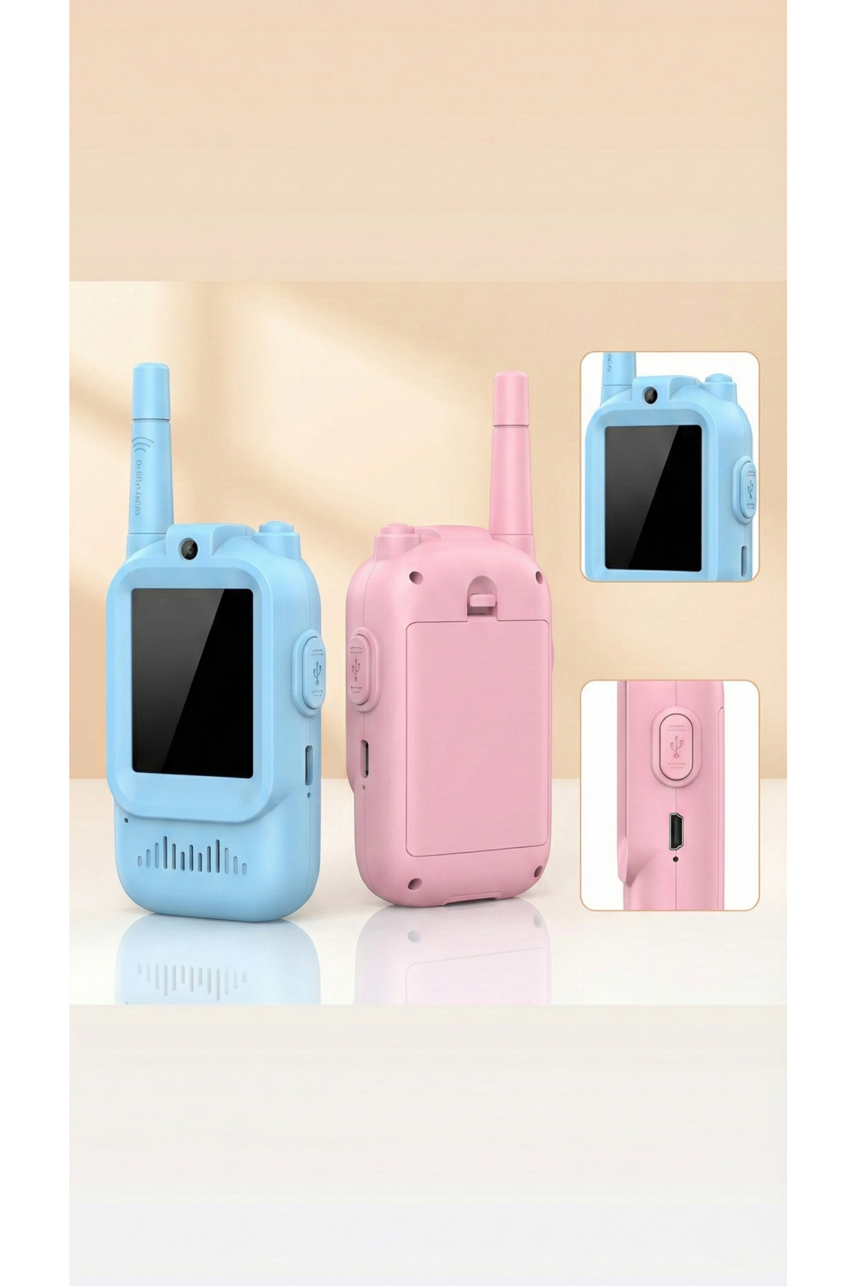 FaroxTech Çocuklar İçin Kameralı Telsiz Seti Görüntülü İletişim Walkie Talkie Eğitici Oyuncak fotoğrafı 2 (önizleme)