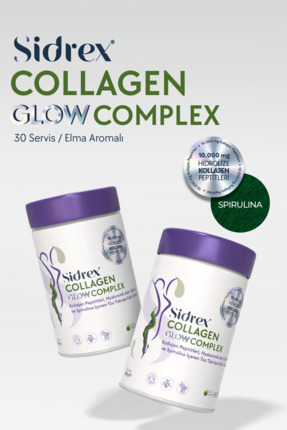SIDREX COLLAGEN GLOW COMPLEX | Tip I–II–III kolajen, Spirulina ile Geliştiril...
