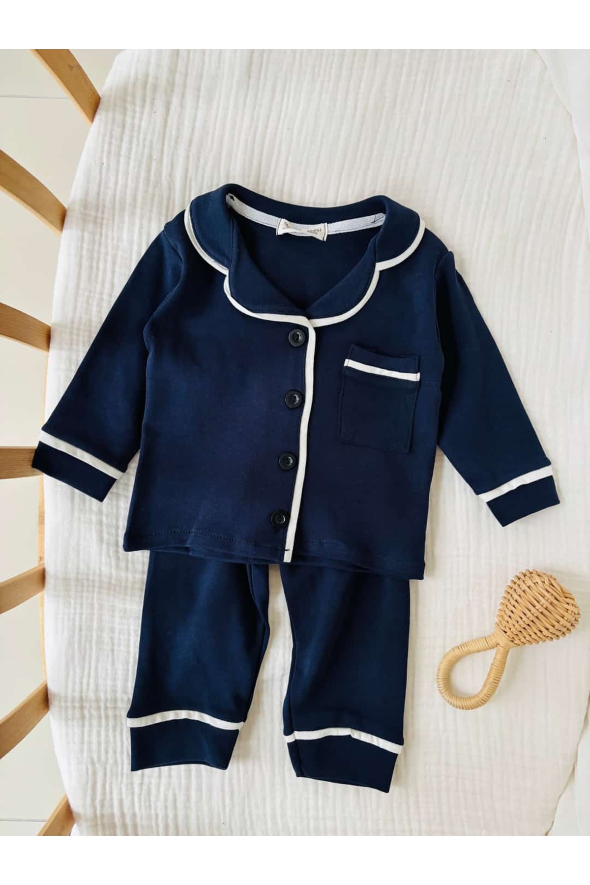 NUNU BABY Biyeli Cepli Bebek Pijaması fotoğrafı 3 (önizleme)