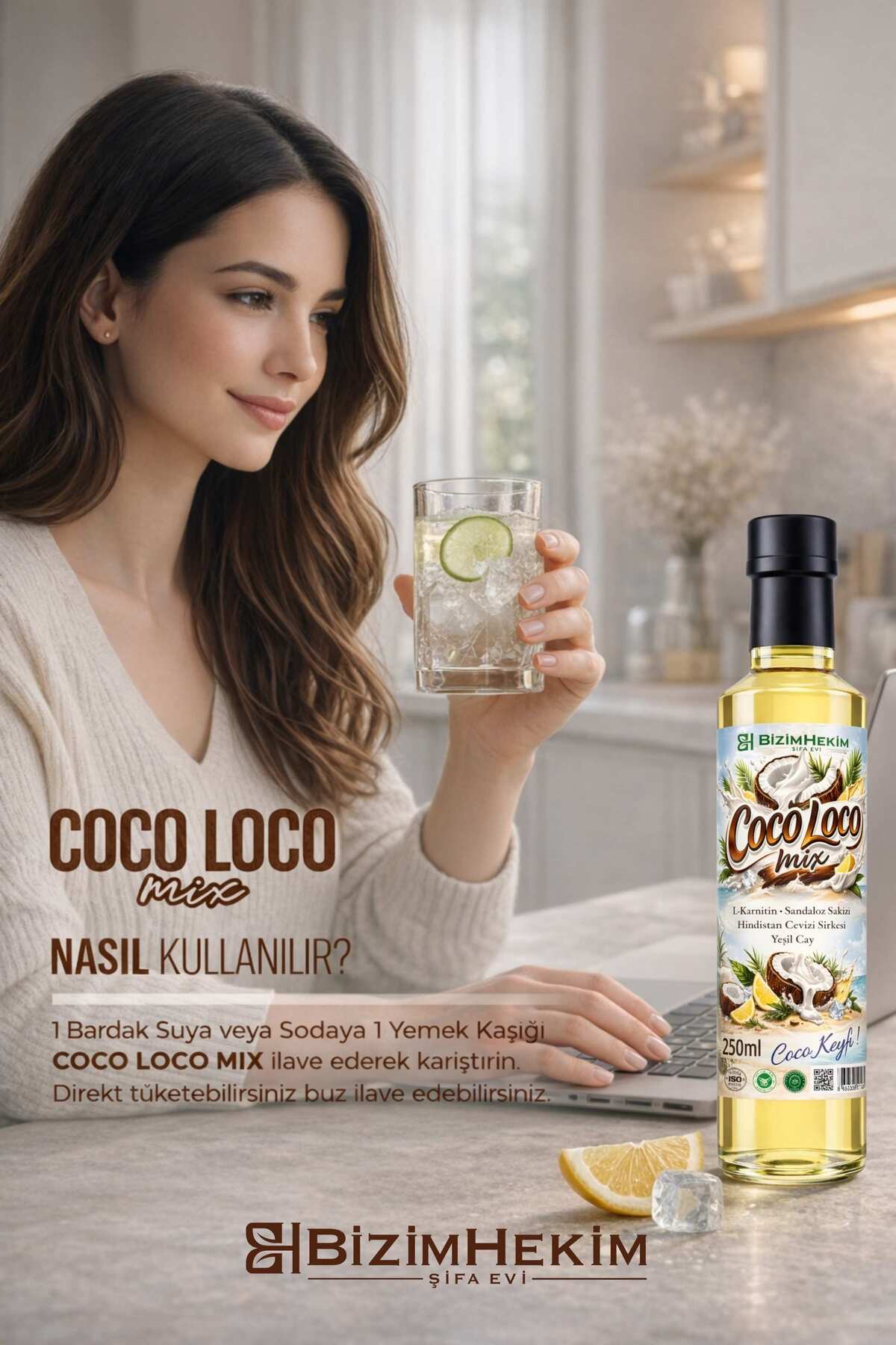 BİZİMHEKİM ŞİFA EVİ Coco Loco Coconut Mix 3'lü set- 250 ml