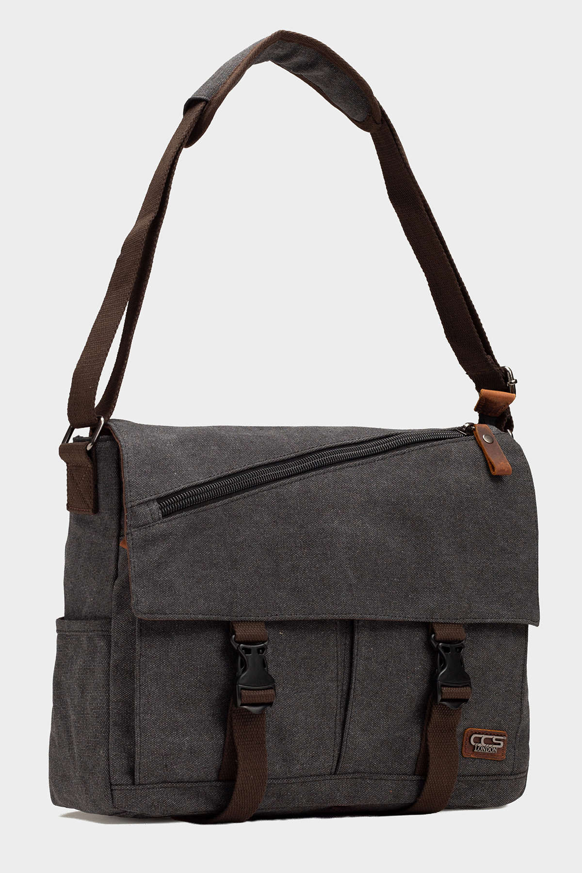 ÇÇS  31520 Omuz Askılı Kanvas (pamuk) Postacı Çantası Çapraz Çanta SİYAH - Görsel 2
