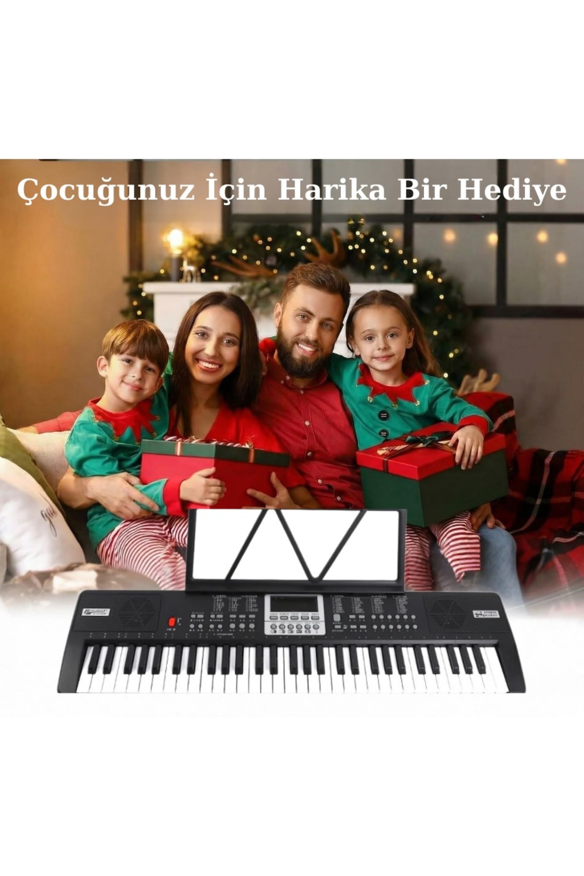 MultiZone Stantlı Piyano Org Başlangıç Klavye Çocuk 61 Tuşlu