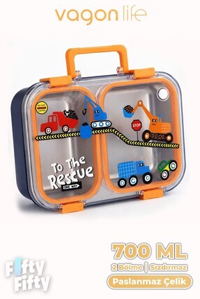 Vagonlife 700 ML İki Bölme Paslanmaz Çelik Bento Lunch Box Yeni Nesil Sefer T...