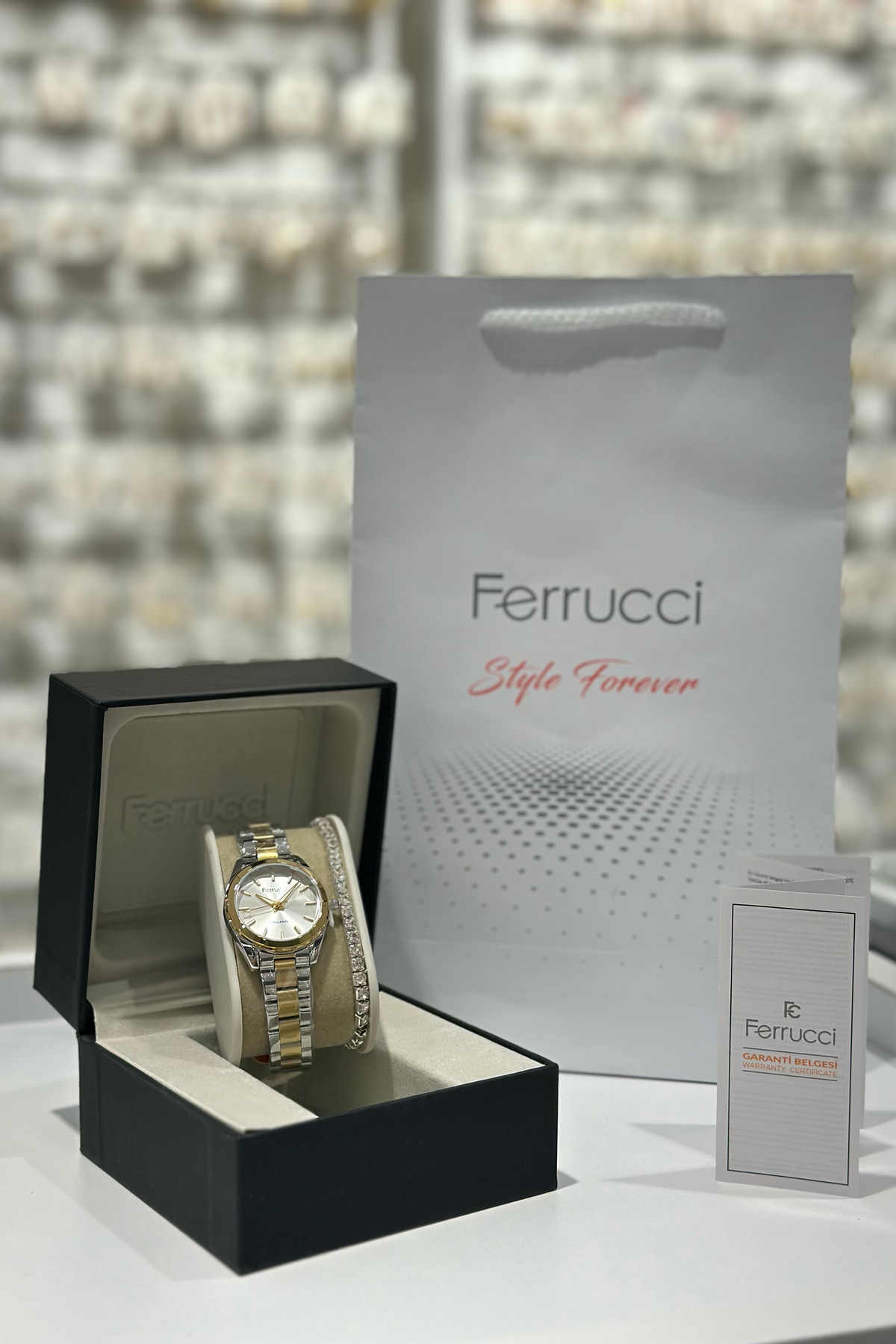 Ferrucci Orijinal Çelik Kordon Su Geçirmez 2 Yıl Garantili Kadın Kol Saati görsel 8