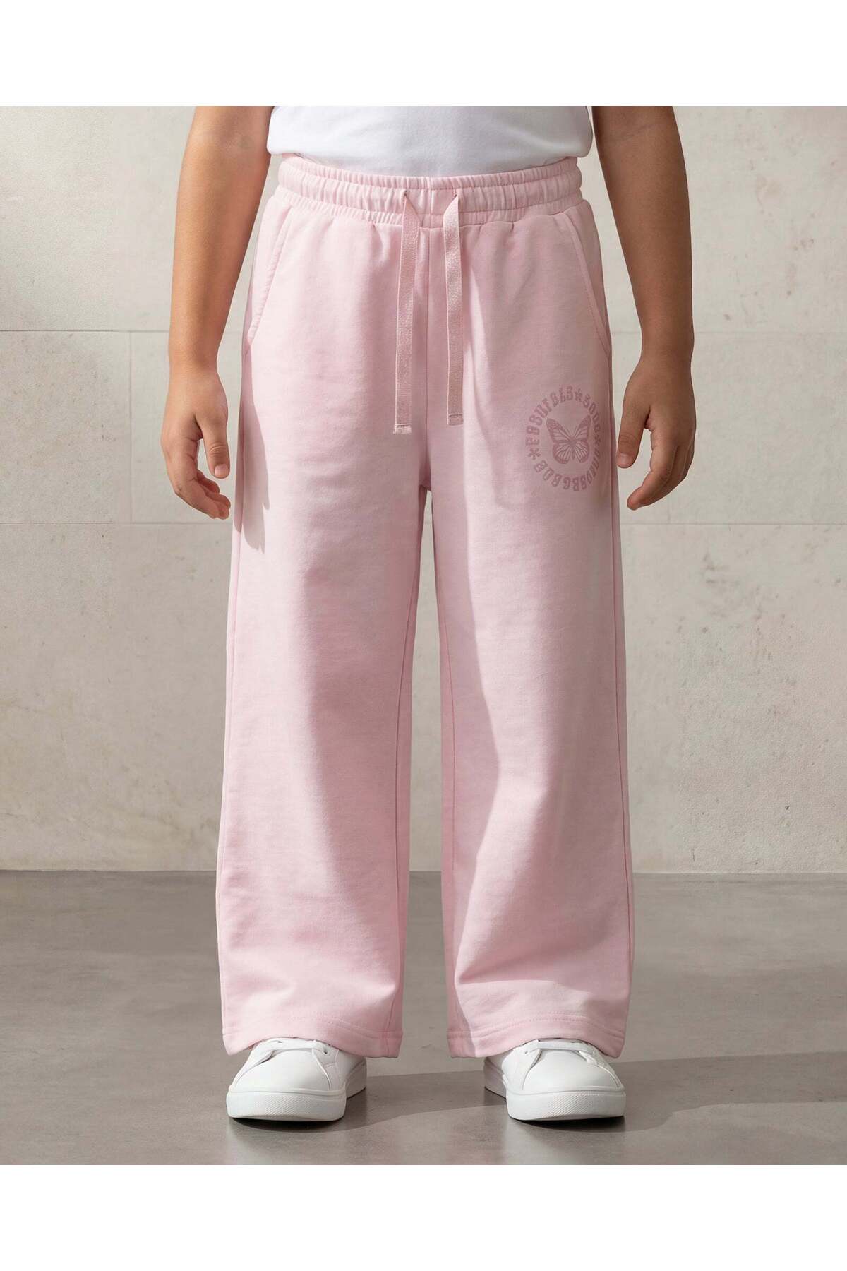 REDTAG Girls Pink Wide Leg Allover Print Active Track Pants