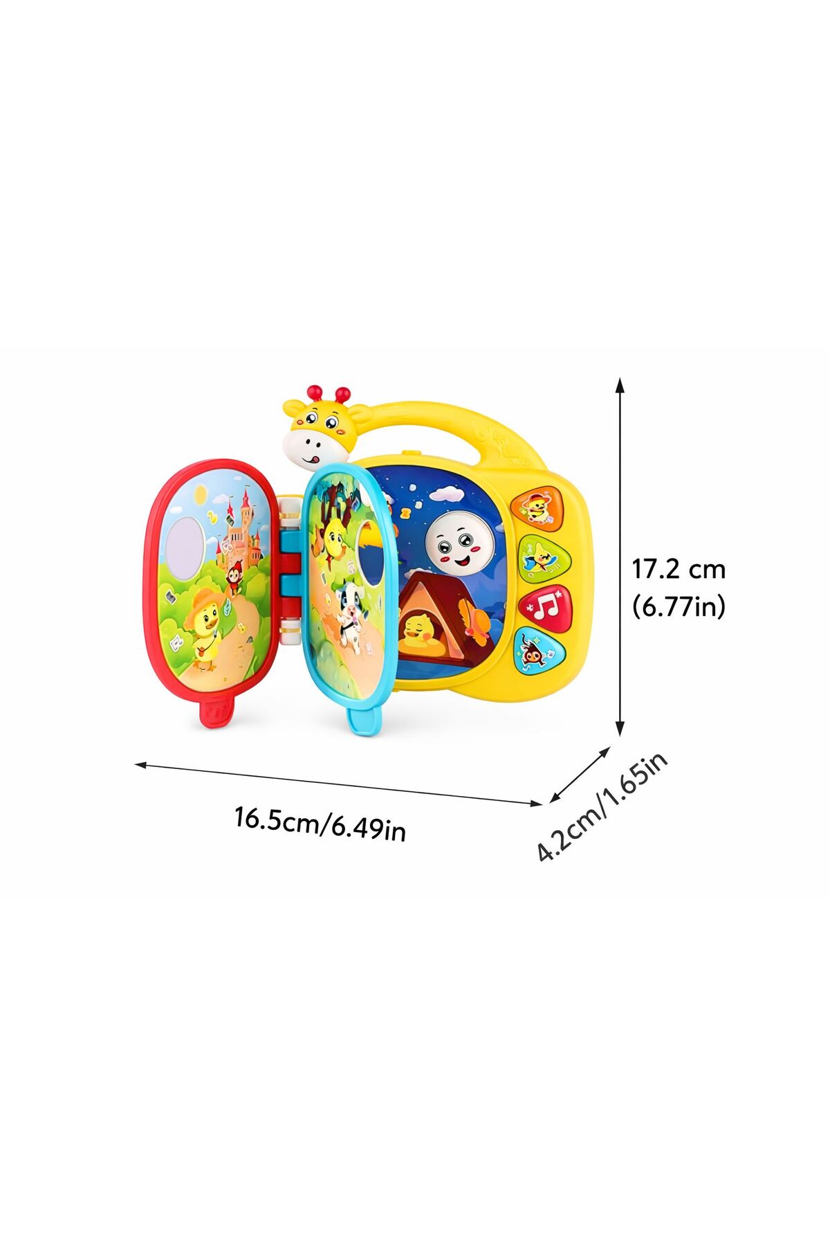 ZİVENTA Işıklı Ve Müzikli Zürafa Kitap Bebek Piyanosu Eğitici, Dokunmatik, Sesli Ve Renkli Oyuncak fotoğrafı 2 (önizleme)