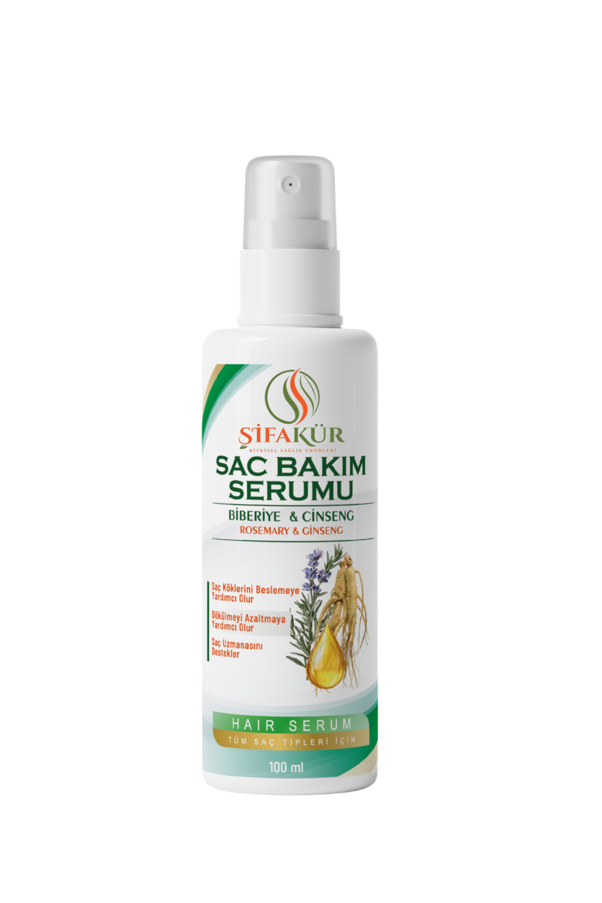 Saç Serumu 100 ml Biberiye Ginseng Biotin Keratinli Canlandırıcı Saç Bakım Serumu — SAÇBAKIMSERUMU — تصویر 6 از 7