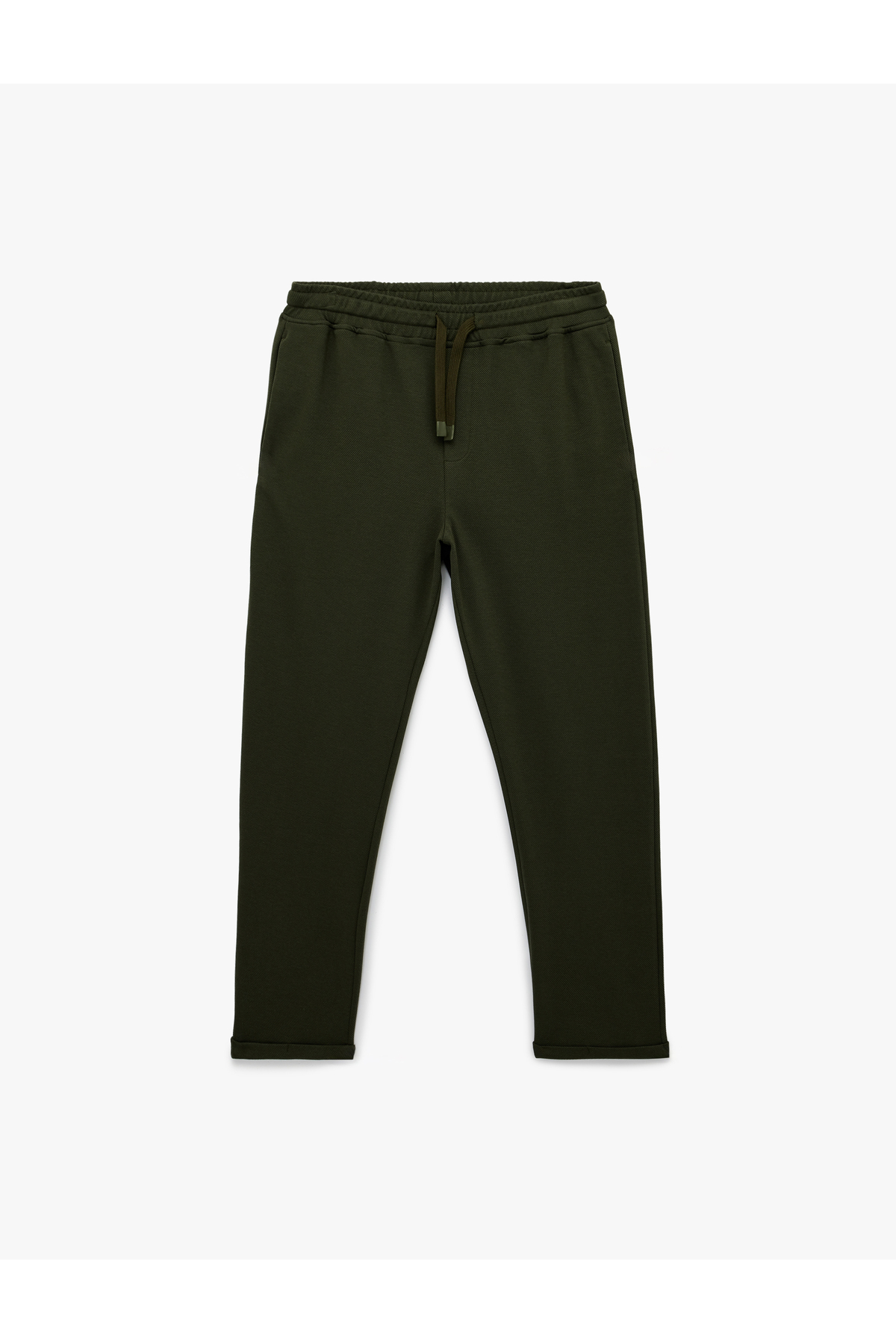 Straight Fit Cepli Duble Paça Beli Bağcıklı Pantolon — سبز 6SAM40012HK — تصویر 3 از 5
