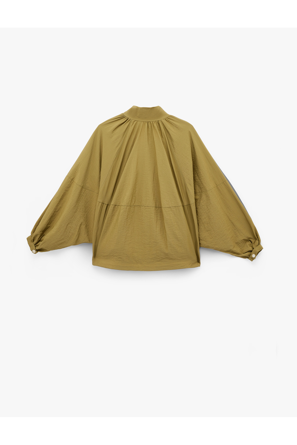 Koton  Paraşüt Kumaş Uzun Kollu Cepli Dik Yaka Fermuarlı Oversize Yağmurluk - Görsel 2