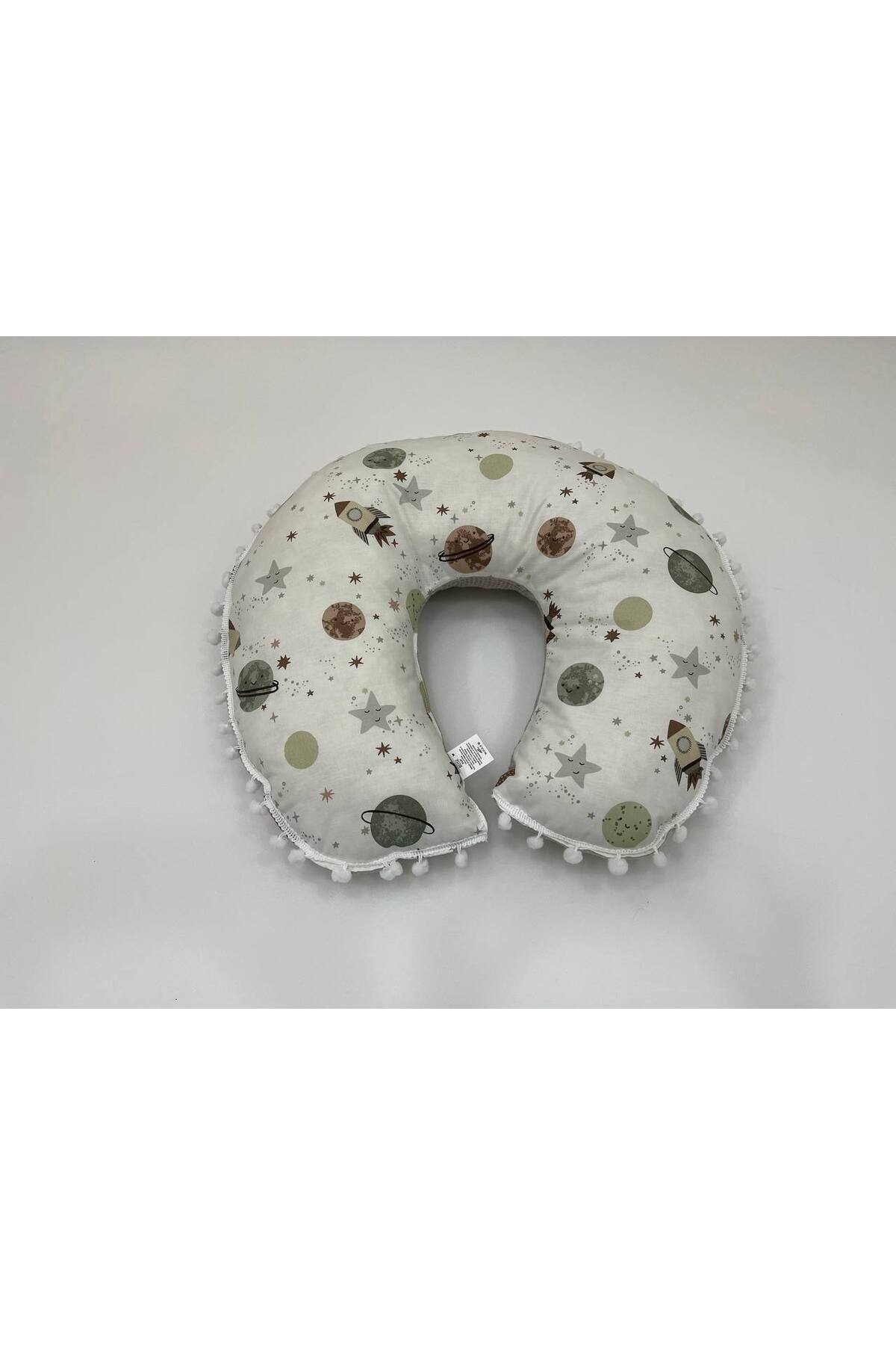 BUSEBABYHOME Kahverengi , Çift Taraflı Emzirme Yastığı/Emzirme Minderi/Bebek Destek Minderi/ Hamile Yastığı fotoğrafı 2 (önizleme)